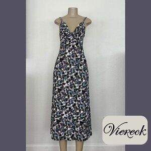 Viereck | Watercolor Floral Print Slip Dress